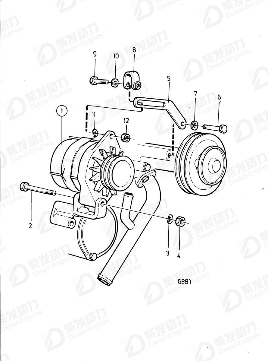 VOLVO Alternator 4803545 Drawing